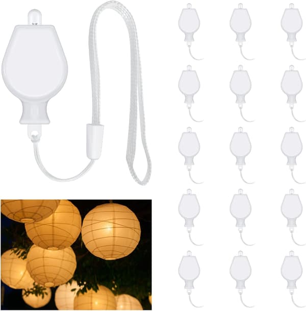15 mini-LED-paperilyhtyä, LED-ilmapallovalot