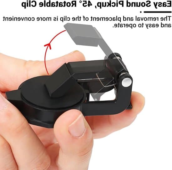 Gitarr Clip-on Pickup - Akustisk Gitarr Pickup - Instrumentförstärkning - Enkel Installation - 2.5m Kabel - Svart