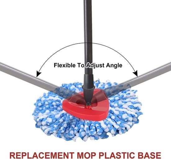 Ersättningsmopphuvud för Vileda/Cedar mikrofibermopp med dubbelspårssystem, plastbaslock och tillbehör för triangulär mopp