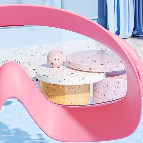 Barnsimglasögon, vattentäta anti-im med öronproppar, rosa