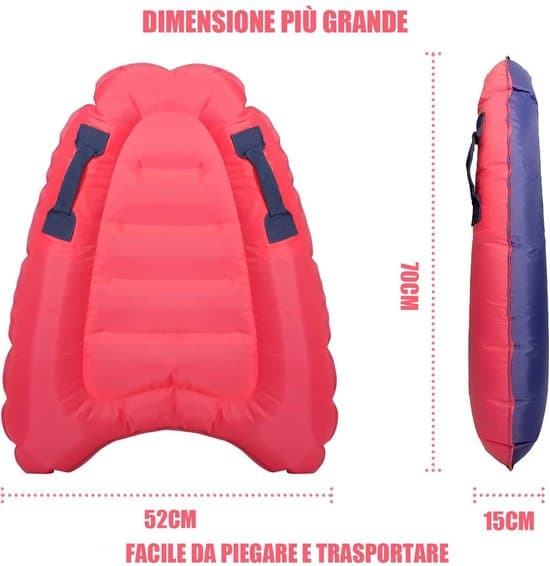 - Uppblåsbar surfbräda - Slitstarkt PVC-material - Lättvikt