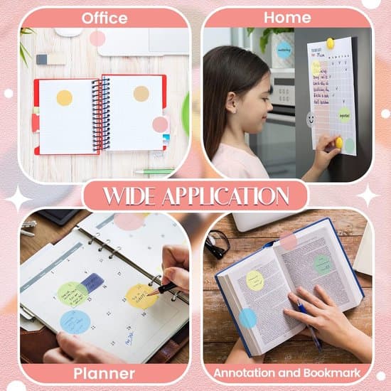 10 ark selvklæbende farvede sticky note indeksmærker