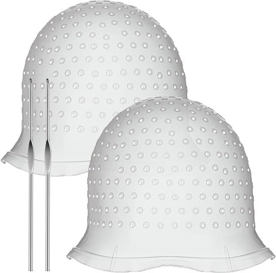 Stykker, Hår Highlight Hætte, Med Jernkrog, highlight sæt, silikone highlight hætte, Genanvendelig Hårfarve Hætte, Blegehætte til Hårfarvning, Hvid
