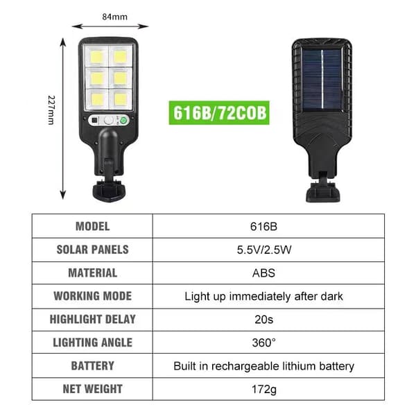 2 udendørs LED solcellelamper, havelys, husbelysning, væglamper, gadelamper