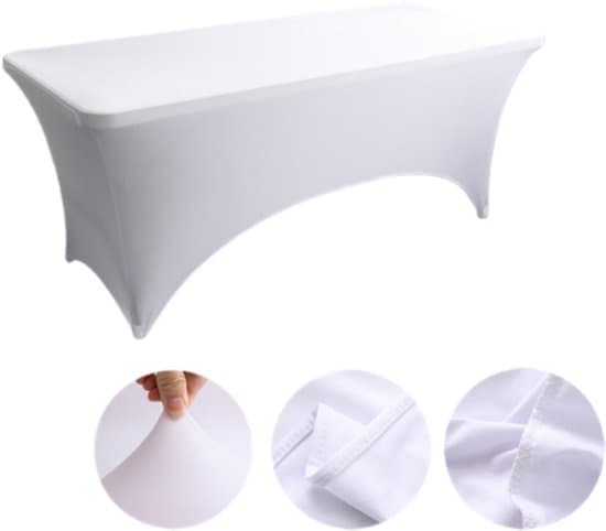 183x75x75 cm vit elastisk duk tvättbar rektangulär evenemangs-/festduk