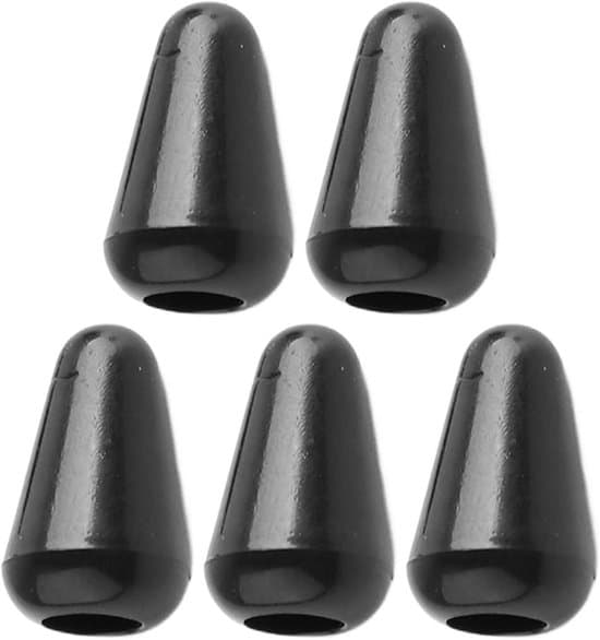 Gitarrväljarkåpor - pickupväljarkåpor - reparation av elgitarr - slitstarkt plastmaterial - 5-pack - svart