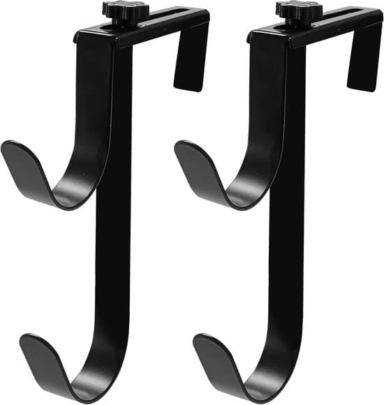 2-pack justerbara poolstaketkrokar - svart