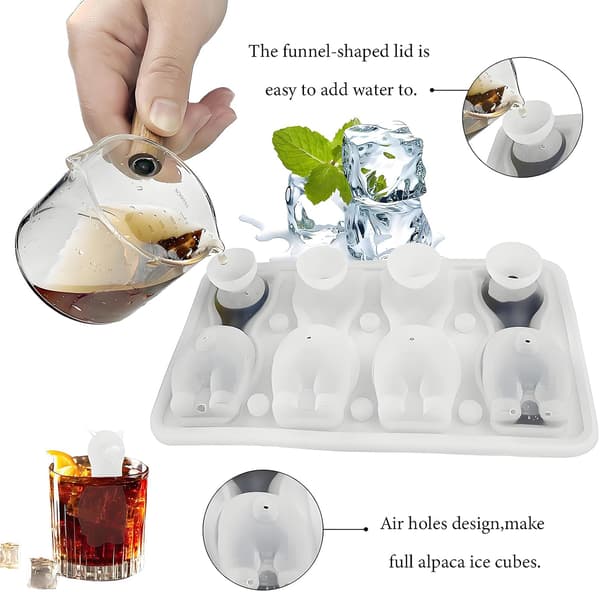 Isbitsform, 4-håls rolig stor Dadaking isbitsbricka, lämplig för whisky, cocktails