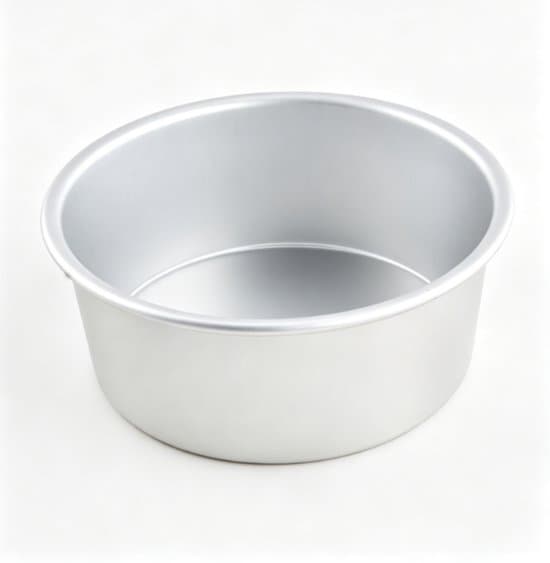 Rund bakform i anodiserad aluminium, 15 cm, silver