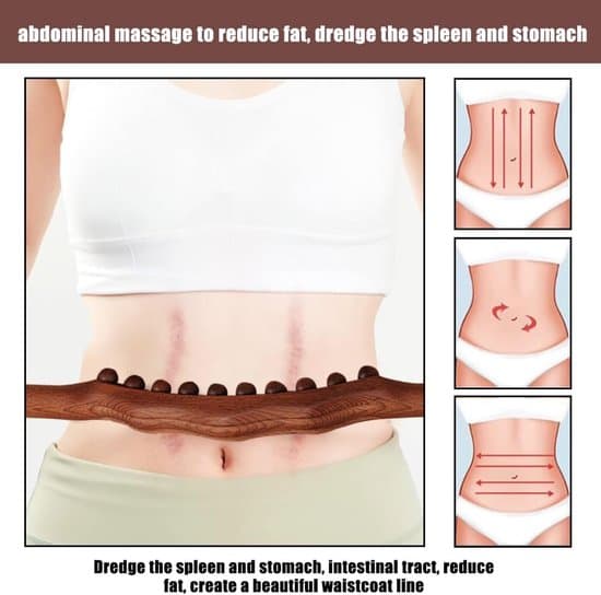20-perle træhåndlavet muskelmassagerulle/Gua Sha-stav