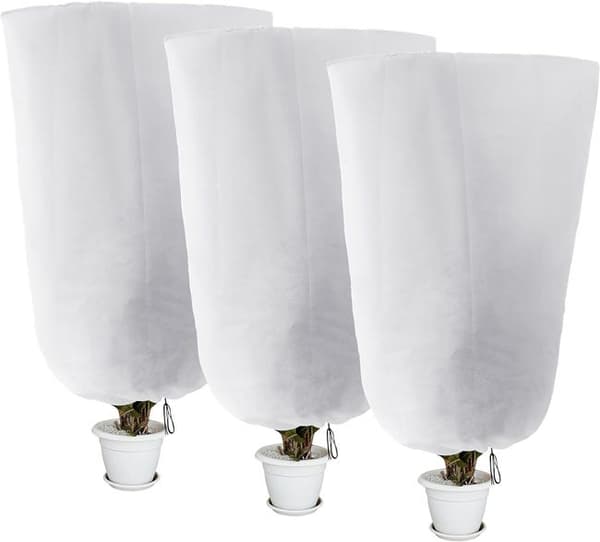(3-pack) Vinterskyddspåsar för växter 60 x 80 cm, vit