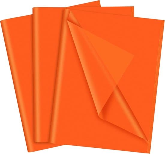 50 ark orange presentpapper (35x50cm) Bulkförpackning för DIY-hantverk