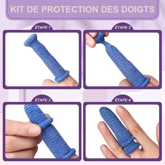 60-fingerforbinding – Elastisk rørformet fingerforbinding – Åndbar fingerforbinding – Beskytter til skadede fingre.