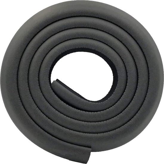 2-pack 2 meter skumkollisionsskydd, hörnskydd, svart