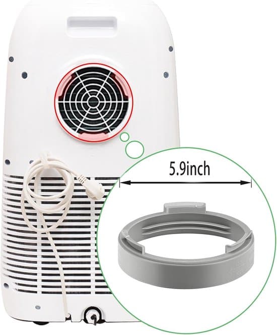 5,9-tommer bærbar aircondition-udstødningsslangeforbindelse - Rund - Tilbehør
