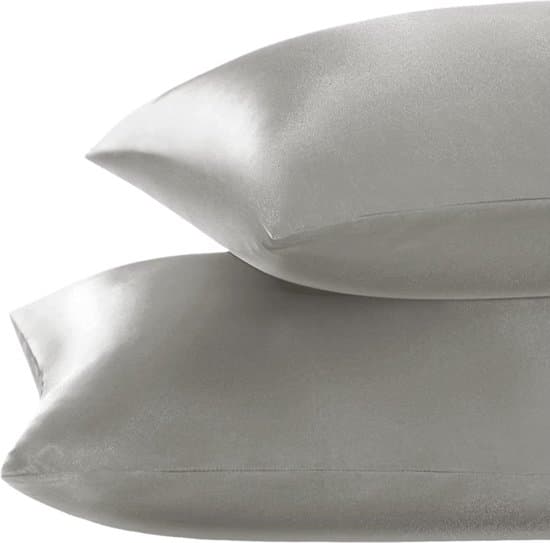 1 par - Örngott - Mjuka sängkläder - Satinörngott - Polyester - Mörkgrå - 51*76 cm