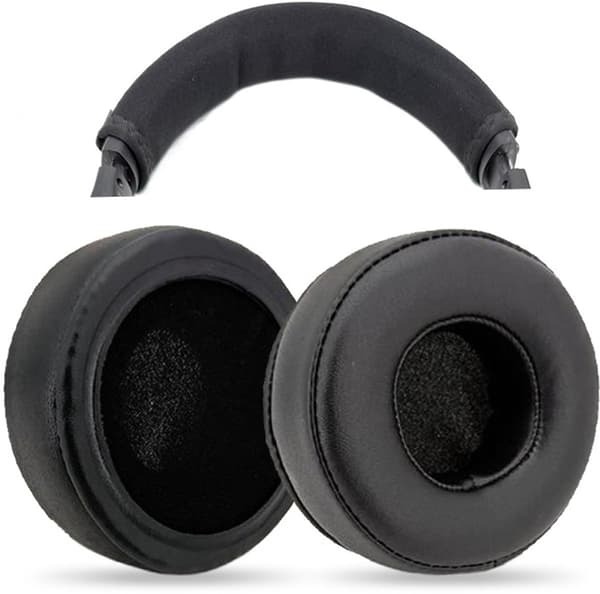 Reservedele til Beyerdynamic DT240 Pro hovedtelefoner: ørepropper, ørekopper, skum og læder.