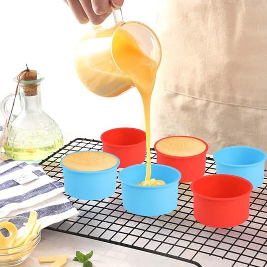 Mini silikonekageforme - 4 stk. 10 cm til kager og desserter
