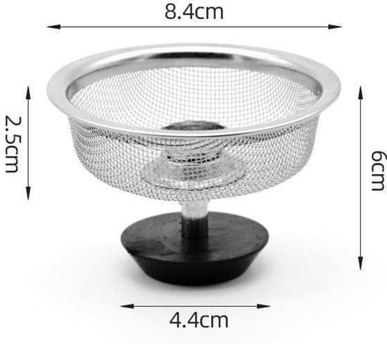 2-pack universell diskbänksil/avloppsplugg