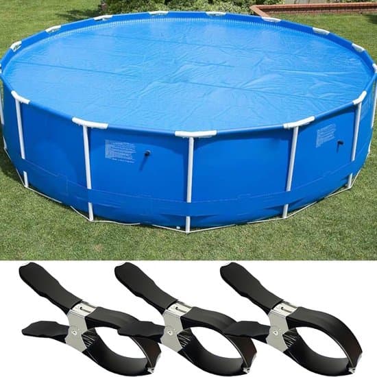 Poolklemmer - Coverclips - Poolcover - Rustfrit stål - 12 stk. - Sølv