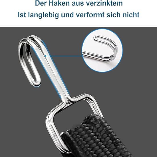 Justerbare bagagestropper med kroge og et 4-delt elastisk stropsæt.