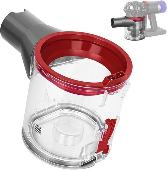 Läpinäkyvä pölysäiliö - Dyson V7- ja V8-pölynimureille