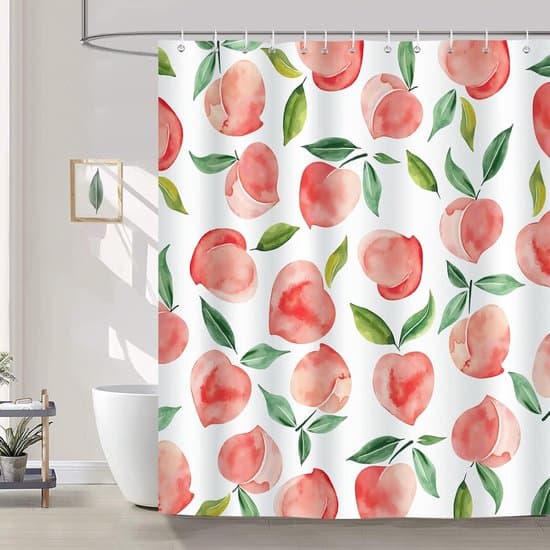 180 x 180 cm Duschdraperi med Citronmönster, Vattentätt och Mögelresistent Polyester