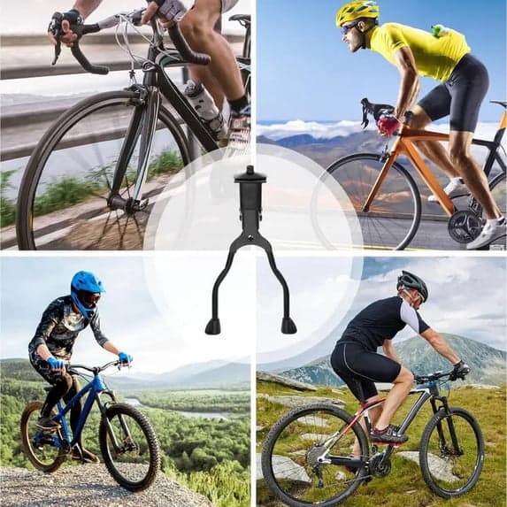 Cykelstöd fjäder mitt svart
