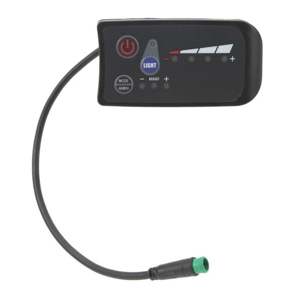 Elcykel effektmåler, vandtæt interface, ABS-hus - sort