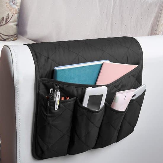 Armlæn opbevaringstaske - 5 rum - 90 x 33 cm - Sort