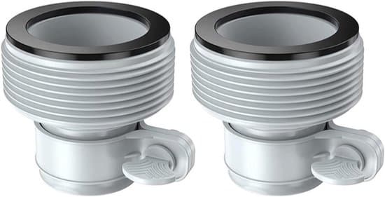 Poolslangkopplingar - Slanganslutningar - Poolunderhåll - Universalstorlek - 2-pack - Silver