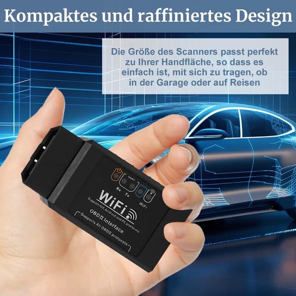 WiFi ELM327 V1.5 Bil Fejlkodelæser-OBDII Scanner til iOS Android Windows Realtidsdata