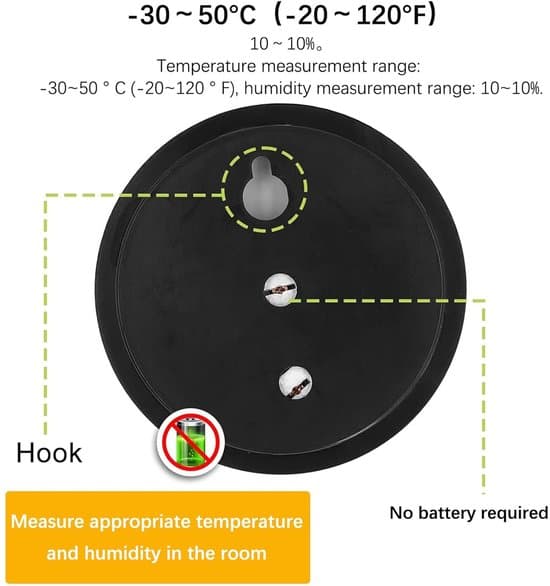 Analogt Termohygrometer - Sølv