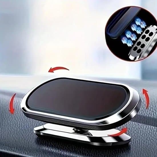 Delvis pakke - Universal magnetisk biltelefonholder - Instrumentbrætmontering - Til iPhone - Sort