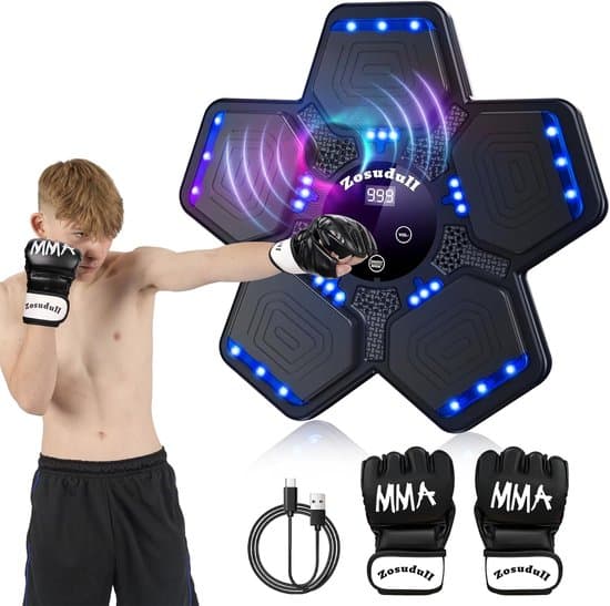 Boxningsmaskin, smart Bluetooth väggmonterad med LED-lampor