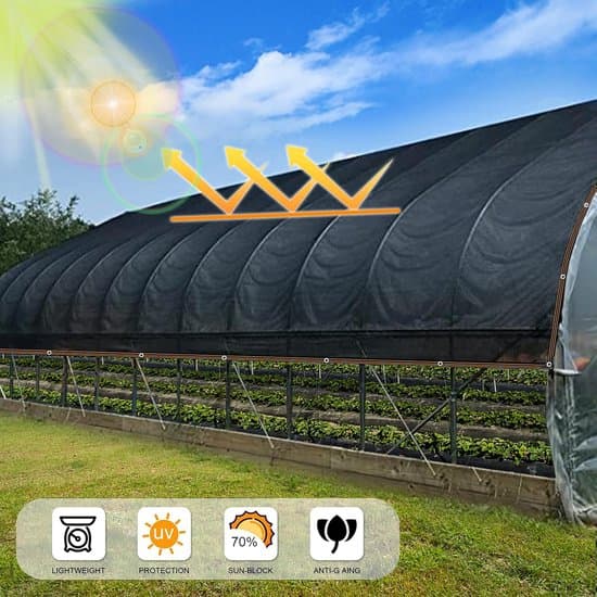 Skyggedug - Solsejl - Holder din have solrig - 85% UV-beskyttelse - 3x6 meter - Sort