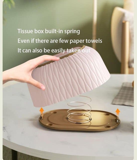 Rektangulær Tissueboksdispenser - Pink