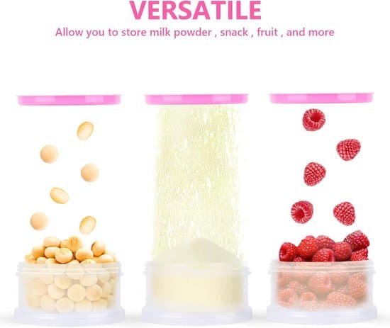 2-delt formeldispenser sæt, 5-lags stabelbar opbevaringsboks, pink