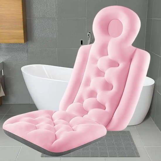 Helkroppsbadkudde - Halkfri - Rosa