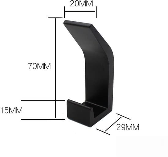 5-delt foldbar tøjkrogssæt - Foldekroge i aluminiumslegering (ingen boring påkrævet) - Skjult krogarray - Dobbelt krogarray - Sort