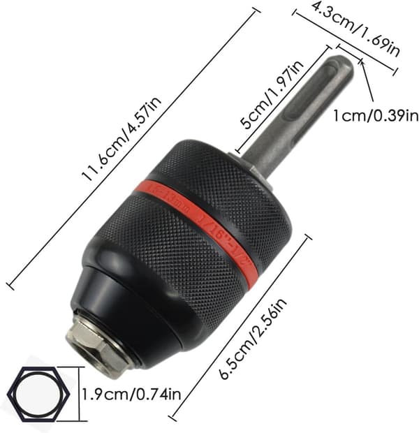 Chuckadapter - Borrtillbehör - Lämplig för 1,5-13 mm