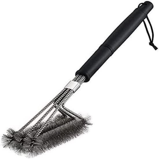 BBQ Grillbørste - Grillrenser - Grillrengøring - Rustfrit stål - 45 cm - Sort