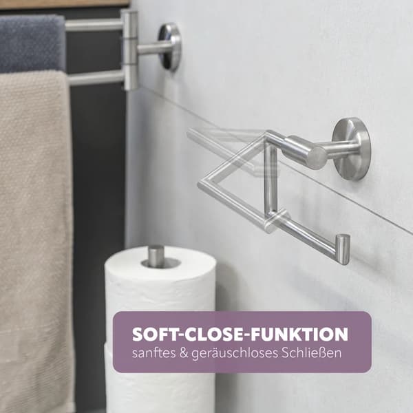 Mat rustfrit stål toiletpapirholder