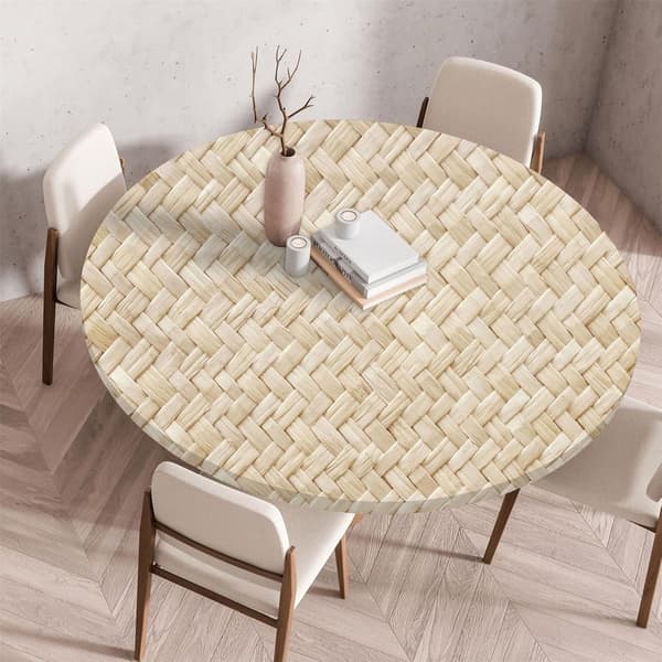 100 cm elastisk rund duk - vävd/3D-tryck - vikbar/tvättbar