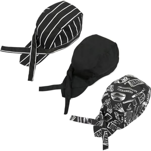 3 kockmössor, köksmössor, elastiska kockmössor, unisex kockmössor