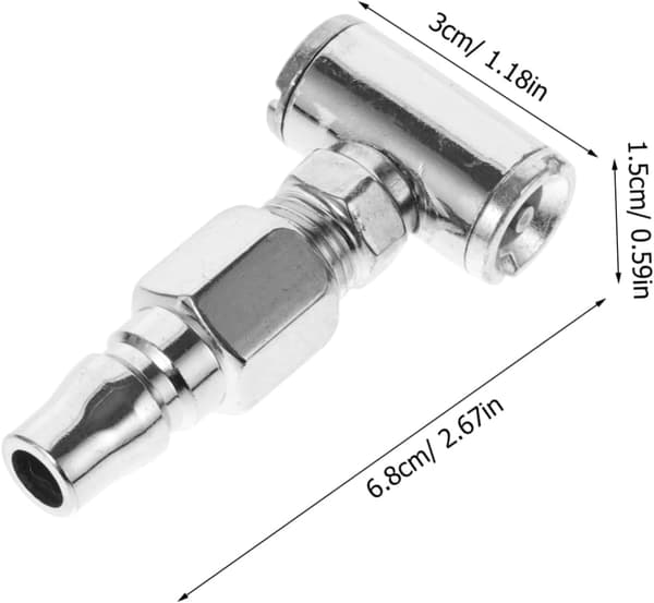 3-delat set - Bildäcksventilpump - Silver