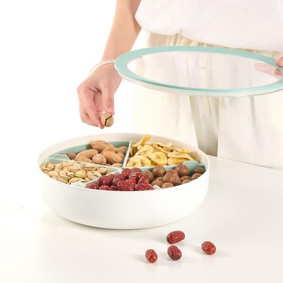 Snackskål/matlåda/serveringsfat med lock - Grön - 286 x 8 cm
