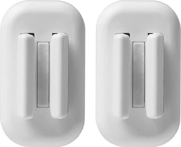 2-pack vattentäta väggmonterade eltandborsthållare (vit)