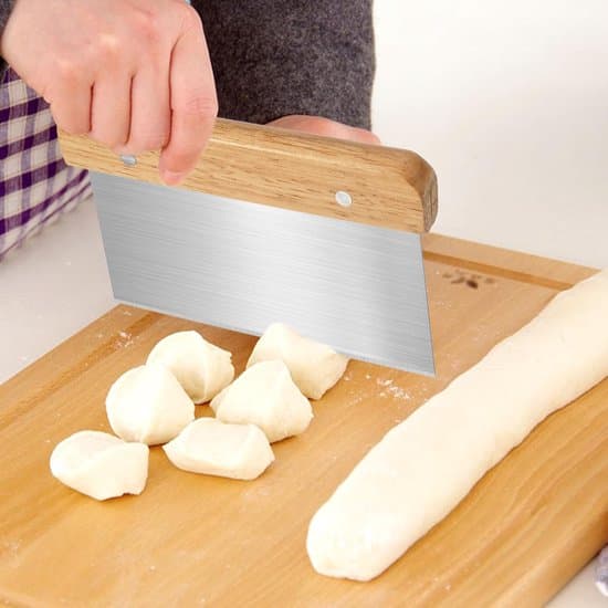 2-pak 15 cm ergonomisk dejspatel og pizzaskærer sæt i rustfrit stål