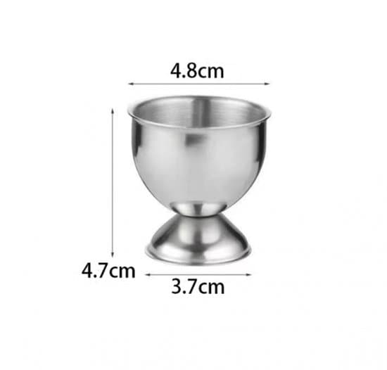 Äggkoppar, 6-pack, Äggkoppar, Rostfritt Stål, Servis/Köksutrustning, Köksaccessoarer, Servisaccessoarer, 4.7*4.8 cm, Silver
